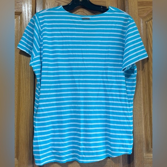 Michael Kors Blue and White Short Sleeve Plus Size T-Shirt XL - Picture 4 of 5